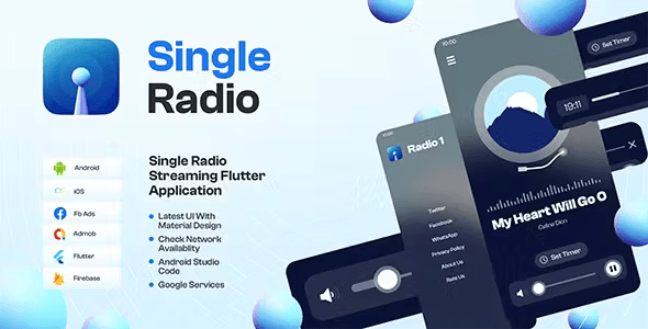 Single Radio Station - Flutter Full App